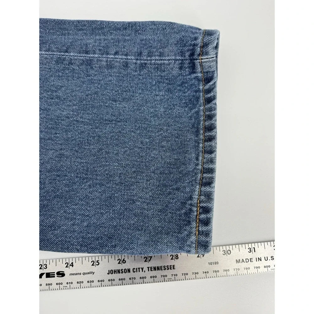 Levi's 505 Size 42x30 Blue Denim Jeans Regular‎ Fit Straight Leg Red Tab